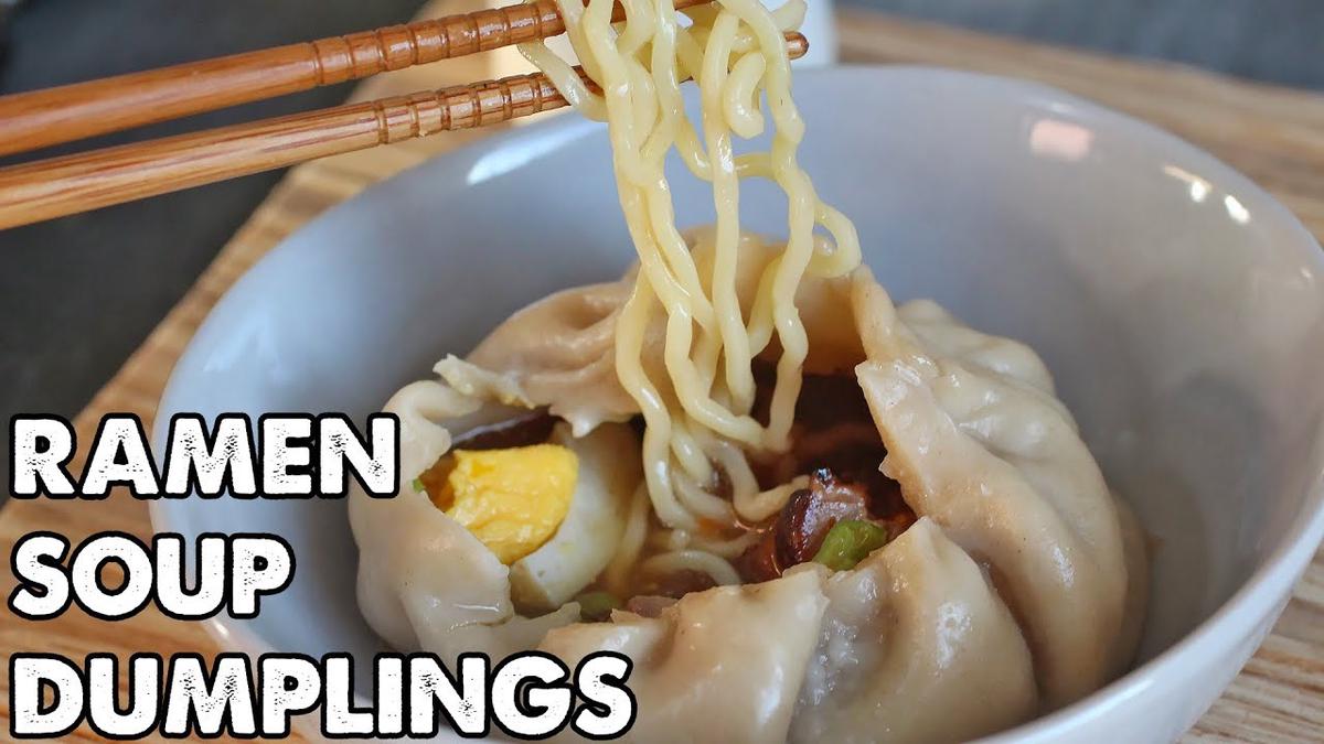 'Video thumbnail for Ramen Soup Dumplings'