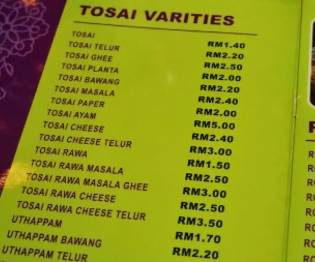 thosai in Malaysia
