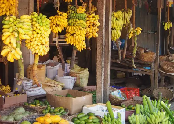 Sri Lankan fruits, the fruit market at Galle Sri Lanka