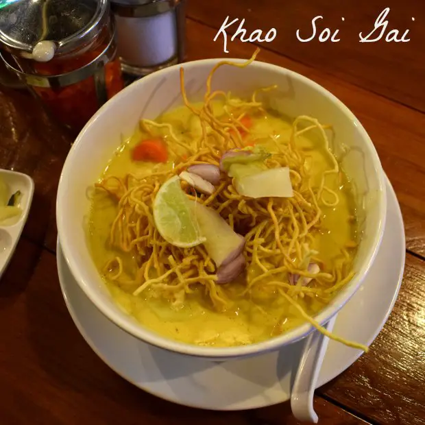 Khao Soi Chiang Mai speciality noodle soup Thailand