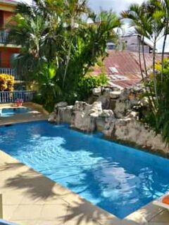 Hotel pool in Flores.