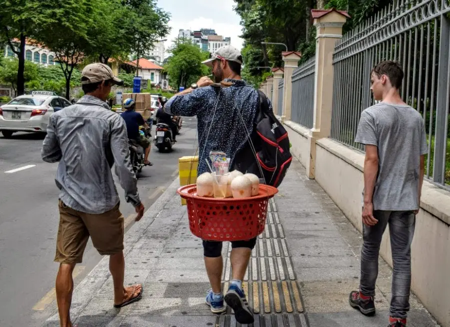 Vietnam travel tips coconut vendor scam to avoid saigon