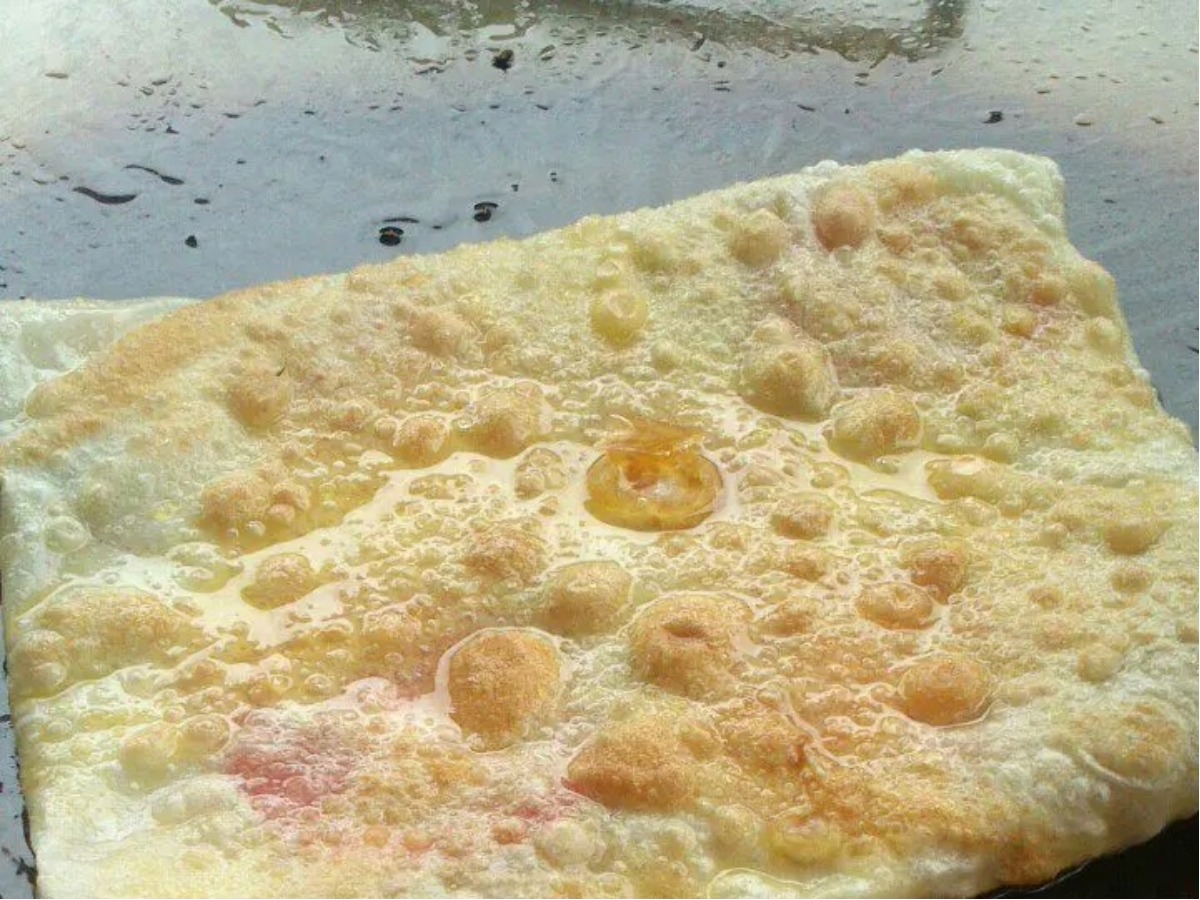Laos street food pancake, most famous laos street food